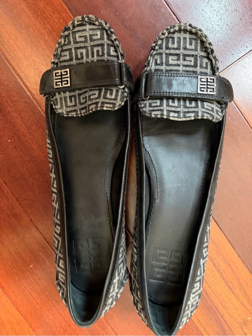 Givenchy Black & Gray Logo Loafers with Signature Hardware 9